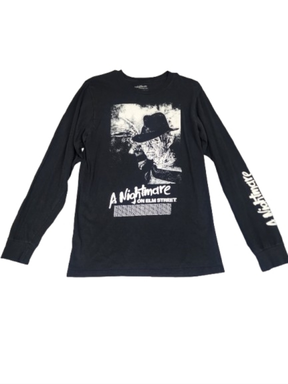 A Nightmare on Elm Street Black Graphic Long-Sleeve Tee Freddy Krueger Small